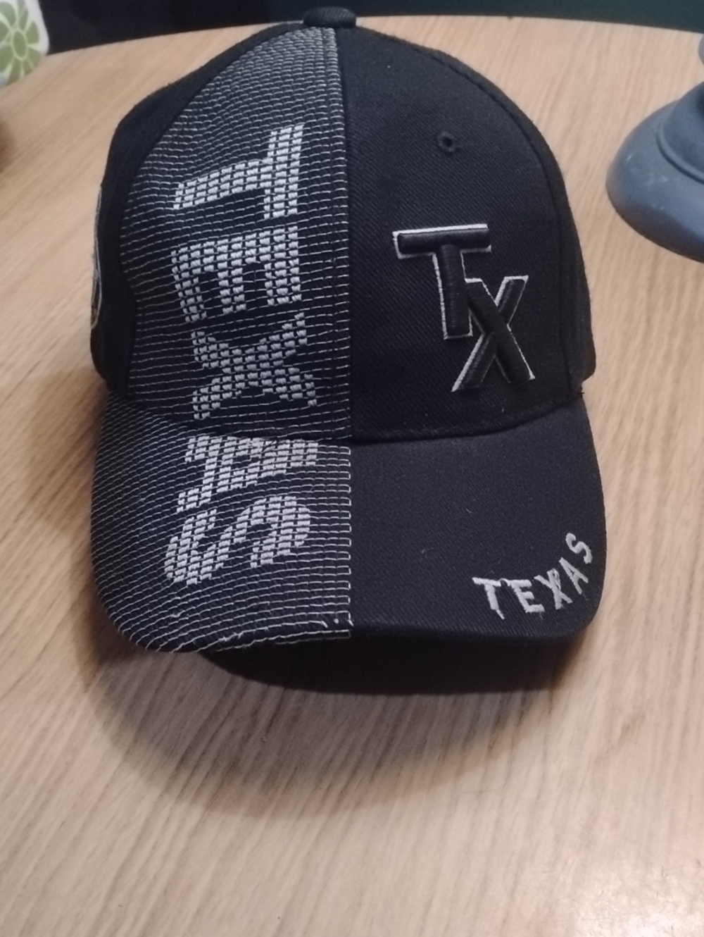 Black TX Embroidered Texas Baseball Hat